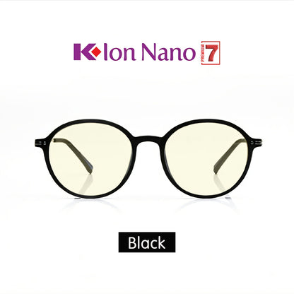 K-ION NANO PREMIUM 7 Black Round Frame Glasses Klon nano Kacamata Kesihatan K-lon nano K-LINK ORIGINAL  Klonnano kion nano kionnano