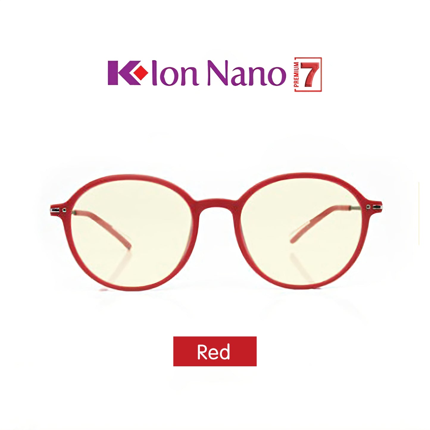 K-ION NANO PREMIUM 7 Red Round Frame Klon nano Glasses Kacamata Kesihatan K-lon nano  K-LINK ORIGINAL  Klonnano kion nano kionnano