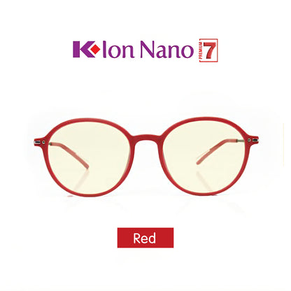 K-ION NANO PREMIUM 7 Red Round Frame Klon nano Glasses Kacamata Kesihatan K-lon nano  K-LINK ORIGINAL  Klonnano kion nano kionnano