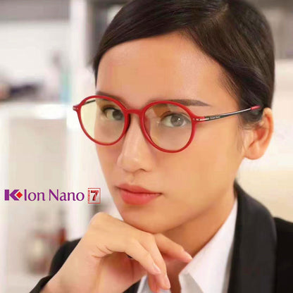 K-ION NANO PREMIUM 7 Red Round Frame Klon nano Glasses Kacamata Kesihatan K-lon nano  K-LINK ORIGINAL  Klonnano kion nano kionnano