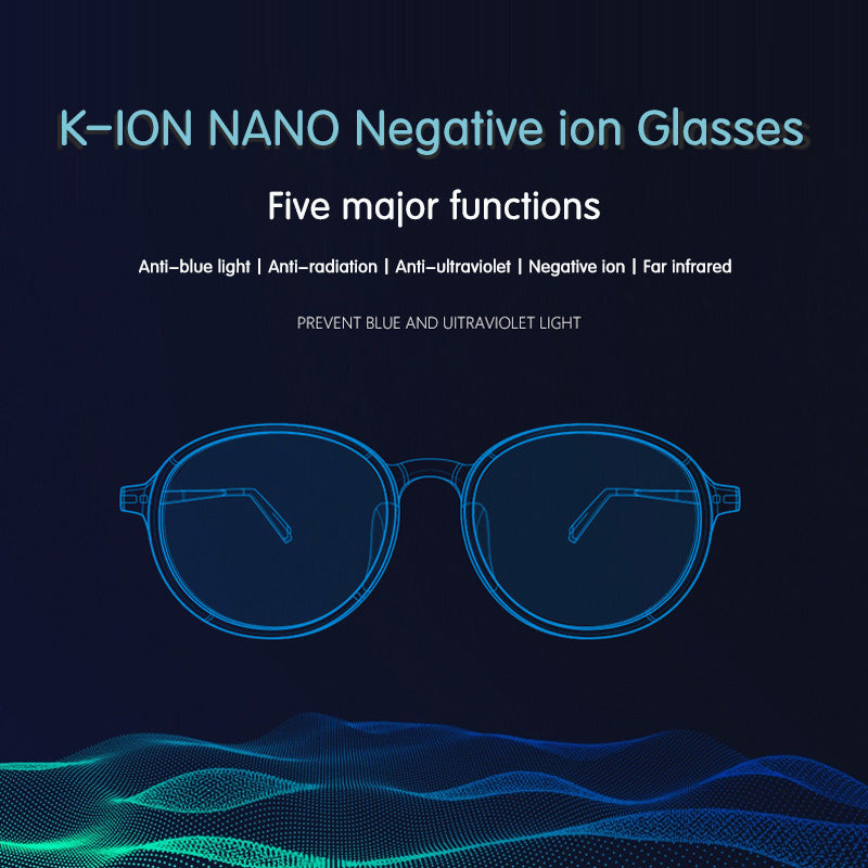 K-ION NANO PREMIUM 7 Red Round Frame Klon nano Glasses Kacamata Kesihatan K-lon nano  K-LINK ORIGINAL  Klonnano kion nano kionnano