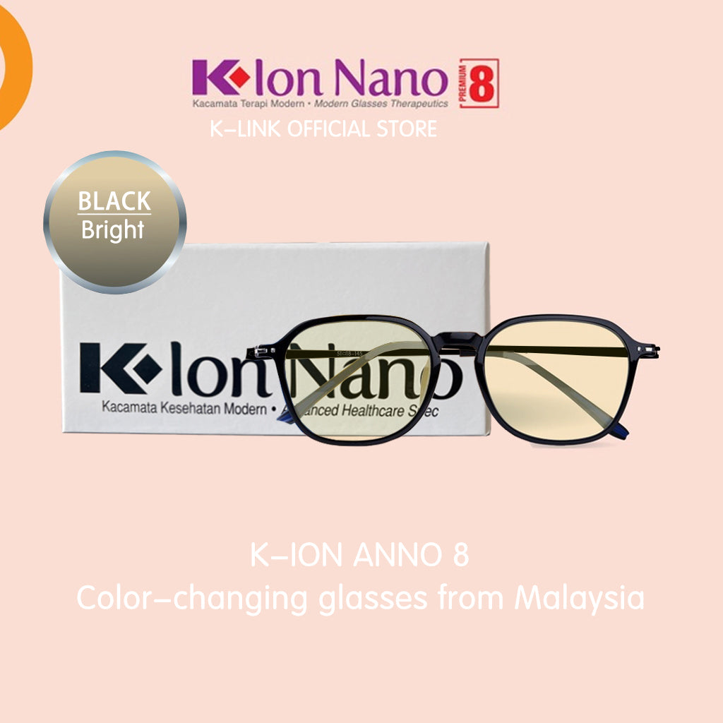 K-ION NANO SPEC PREMIUM 8 glasses with a bright black square frame from K-lon nano Klon nano K-LINK ORIGINAL  Klonnano kion nano kionnano