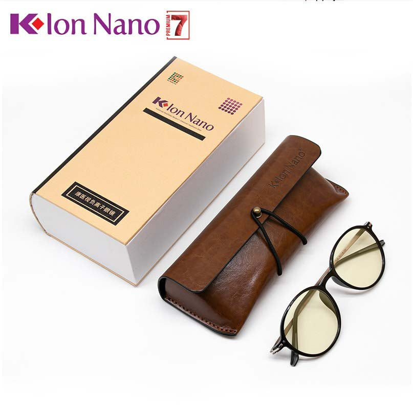 K-ION NANO PREMIUM 7 Black Round Frame Glasses Klon nano Kacamata Kesihatan K-lon nano K-LINK ORIGINAL  Klonnano kion nano kionnano